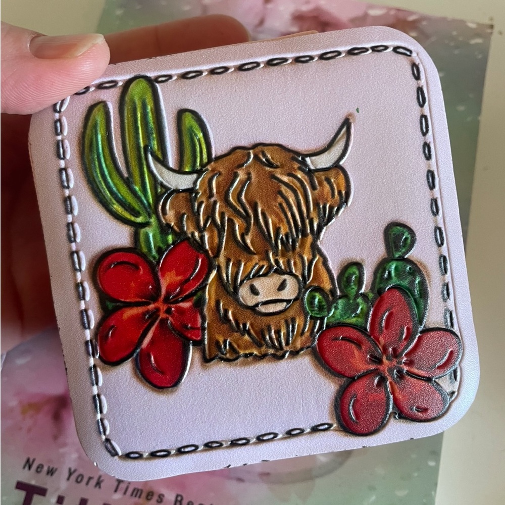 Cute Highland Cow Travel Jewelry Box